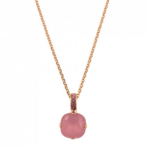 Pandantiv cu lant placat cu Aur roz de 24K, cu cristale originale, Antigua | 5326/2-223026RG
