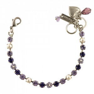 Bratara placata cu rodiu, cu cristale Swarovski, Romance | 4008-139-10RO-Multicolor-978