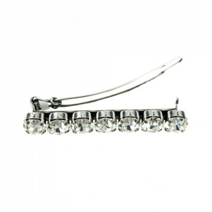 Agrafa de par placata cu Argint 925, cu cristale Swarovski, On a Clear Day | 9252-001SP-Transparent-6558