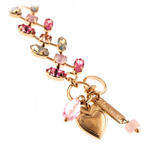 Bratara placata cu Aur roz de 24K, cu cristale Swarovski, Antigua | 4105-223-1RG-Roz-1418
