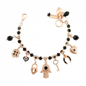 Bratara placata cu Aur roz de 24K, cu cristale originale, Check Mate | 4036/1-280-1RG