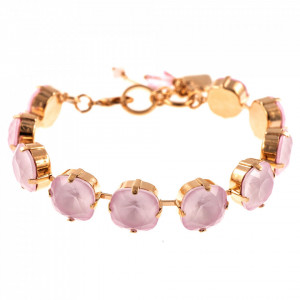 Bratara placata cu Aur roz de 24K, cu cristale Swarovski, Powder Rose | 4326/2-121121RG-Roz-1518