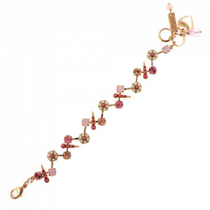 Bratara placata cu Aur roz de 24K, cu cristale Swarovski, Antigua | 4420-223-1RG-Roz-1558