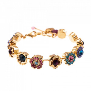 Bratara placata cu Aur roz de 24K, cu cristale Swarovski, Cotton Candy - The Sweet Life | 4072-144RG-Multicolor-1248