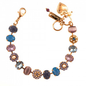 Bratara placata cu Aur roz de 24K, cu cristale Swarovski, La Dolce Vita | 4416/2-1010RG