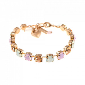 Bratara placata cu Aur roz de 24K, cu cristale Swarovski, Tiara Day | 4252-2333RG-Multicolor-1488