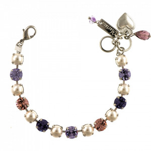Bratara placata cu rodiu, cu cristale Swarovski, Romance | 4252-139-10RO-Multicolor-1038