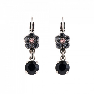 Cercei placati cu Argint 925, cu cristale originale, Black Diamond | 1152/3-1073SP6