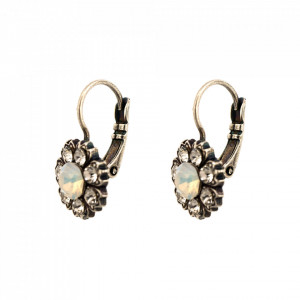 Cercei placati cu Argint 925, cu cristale Swarovski, Forever | 1411/2-5087SP6-Alb-9188