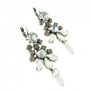 Cercei placati cu Argint 925, cu cristale Swarovski, Forever | 1529-1049SP6-Multicolor-6468