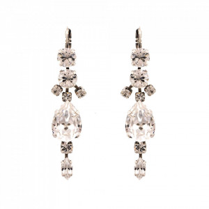 Cercei placati cu Argint 925, cu cristale Swarovski, On a Clear Day | 1068/4-001001SP6-Transparent-1738