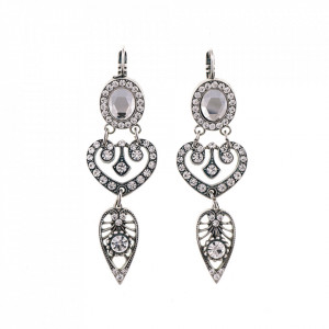 Cercei placati cu Argint 925, cu cristale Swarovski, On a Clear Day | 1423/1-001001SP6-Transparent-5678