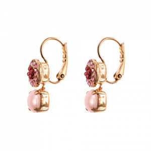 Cercei placati cu Aur roz de 24K, cu cristale Swarovski, Antigua | 1158-223-1RG6-Roz-5708