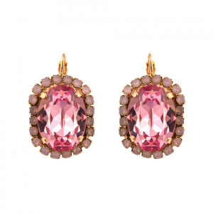 Cercei placati cu Aur roz de 24K, cu cristale Swarovski, California Dreaming | 1090/1-1063RG6-Multicolor-1798