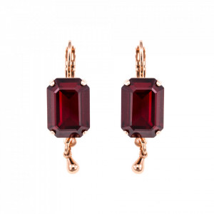 Cercei placati cu Aur roz de 24K, cu cristale originale, Lady In Red | 1040/5-208RG6
