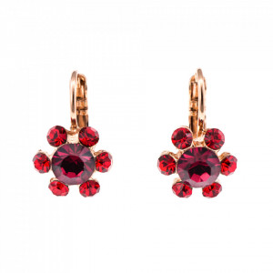 Cercei placati cu Aur roz de 24K, cu cristale originale, Lady In Red | 1090/3-1070RG6
