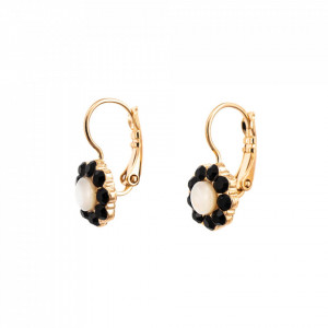 Cercei placati cu Aur roz de 24K, cu cristale Swarovski, St. Martin - Caribbean Life | 1379-M87-3RG6-Multicolor-5868