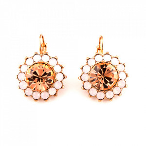 Cercei placati cu Aur roz de 24K, cu cristale originale, Tiara Day | 1317-2333RG6
