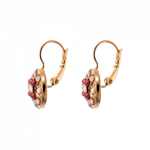 Cercei placati cu Aur roz de 24K, cu cristale Swarovski, Antigua | 1218-223-1RG6-Roz-5858