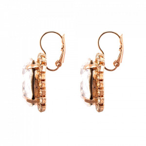 Cercei placati cu Aur roz de 24K, cu cristale Swarovski, Forever | 1090/1-391100RG6-Transparent-2108