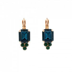 Cercei placati cu Aur roz de 24K, cu cristale Swarovski, Julia | 1009-1316RG6-Multicolor-1308
