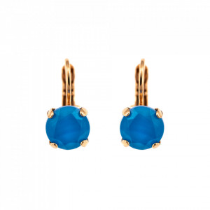 Cercei placati cu Aur roz de 24K, cu cristale Swarovski, Nightfall | 1440-21RRG6-Albastru-8908