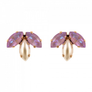 Cercei placati cu Aur roz de 24K, cu cristale Swarovski, Romance | 1238/5-139-10RG2-Multicolor-5598