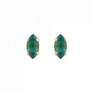 Cercei placati cu Aur roz de 24K, cu cristale Swarovski, Silky Sage DeLite | 1633/51-169RG2-Verde-6168