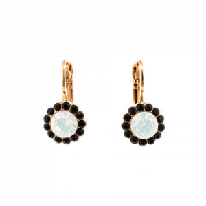 Cercei placati cu Aur roz de 24K, cu cristale Swarovski, St. Martin - Caribbean Life | 1133-M87-3RG6-Multicolor-2028