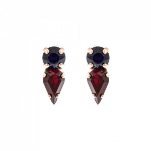 Cercei placati cu Aur roz de 24K, cu cristale Swarovski, Xenia - Odyssey | 1030/8-1091RG2-Multicolor-1368