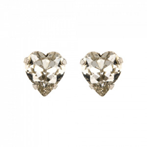 Cercei placati cu rodiu, cu cristale Swarovski, Aura | 1100/2-001RO2-Transparent-1888