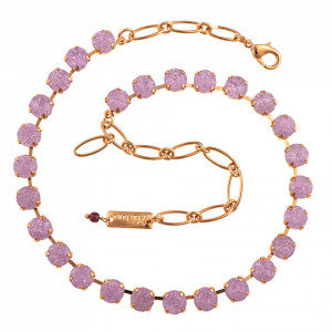 Colier placat cu Aur roz de 24K, cu cristale Swarovski, La Dolce Vita | 3252-371ICERG