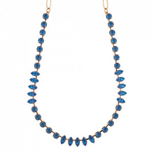Colier placat cu Aur roz de 24K, cu cristale Swarovski, Ocean DeLite | 3633-143143RG