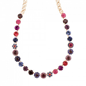Colier placat cu Aur roz de 24K, cu cristale Swarovski, Xenia - Odyssey | 3479-1091RG