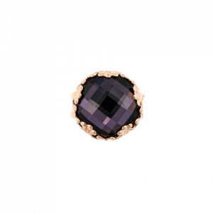 Inel placat cu Aur roz de 24K, cu cristale Swarovski, Bohemian Rhapsody | 7220-204ARG-Mov-7888