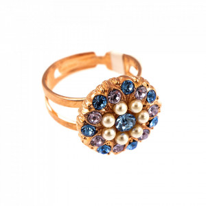 Inel placat cu Aur roz de 24K, cu cristale originale, La Dolce Vita | 7217-1010RG