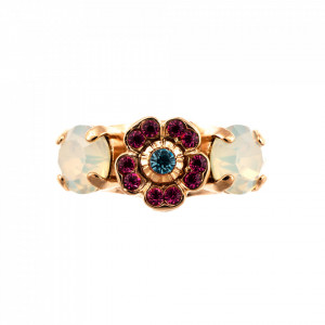 Inel placat cu Aur roz de 24K, cu cristale Swarovski, Memories of Montmartre | 7504/2-1146RG