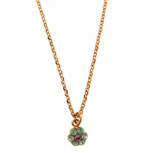 Pandantiv cu lant placat cu Aur roz de 24K, cu cristale originale, California Dreaming | 5166/10-806RG