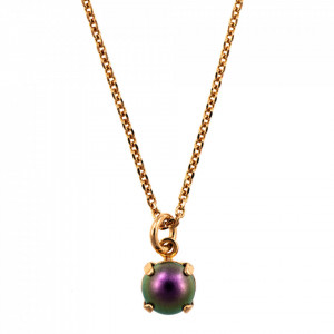 Pandantiv cu lant placat cu Aur roz de 24K, cu cristale Swarovski, Bohemian Rhapsody | 5440-943RG-Mov-8938