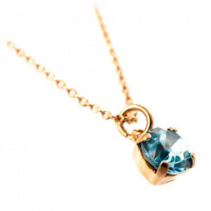 Pandantiv cu lant placat cu Aur roz de 24K, cu cristale Swarovski, Memories of Montmartre | 5440-202RG