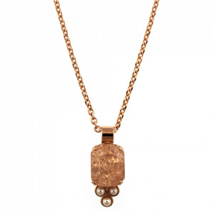 Pandantiv placat cu Aur roz de 24K, cu cristale originale, Breakfast at Tiffany’s | 5009-2010RG