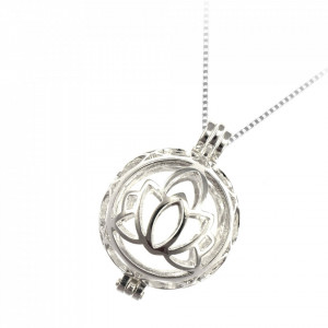 Set Pandantiv placat cu argint - Chakra - Harmony & Balance si 7 pietre semipretioase interschimbabile-Argintiu-8328