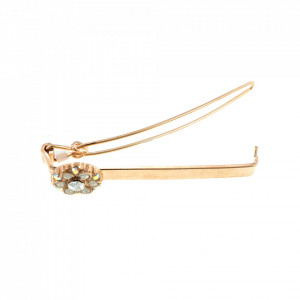 Agrafa de par placata cu Aur roz de 24K, cu cristale Swarovski, On a Clear Day | 9010-001RG-Transparent-6529