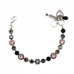 Bratara placata cu Argint 925, cu cristale originale, Black Diamond | 4173/3-1073SP