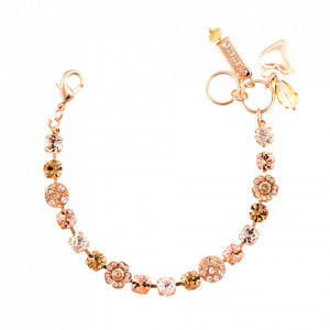Bratara placata cu Aur roz de 24K, cu cristale originale, Jackie | 4005/1-39132RG
