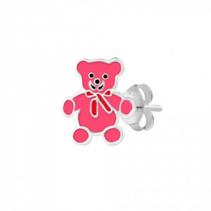 Cercei Argint 925 pentru copii, Little Pink Bear-Roz-8359
