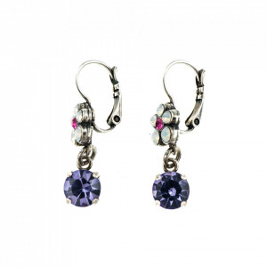 Cercei placati cu Argint 925, cu cristale Swarovski, Flower Power | 1152/3-803SP6-Multicolor-5649