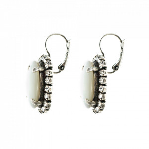 Cercei placati cu Argint 925, cu cristale Swarovski, Forever | 1090/1-1049SP6-Alb-2089