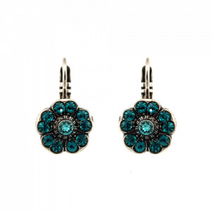 Cercei placati cu Argint 925, cu cristale Swarovski, Nightfall | 1220-1114SP6-Albastru-5559