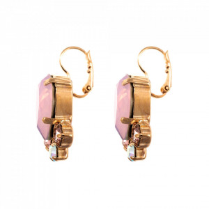 Cercei placati cu Aur roz de 24K, cu cristale Swarovski, Aura | 1044/6-1112RG6-Multicolor-1789